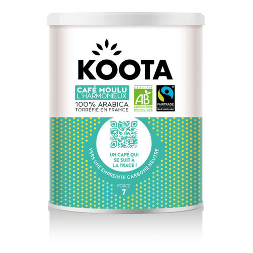 Koota café moulu l'harmonieux bio 100% arabica 250g