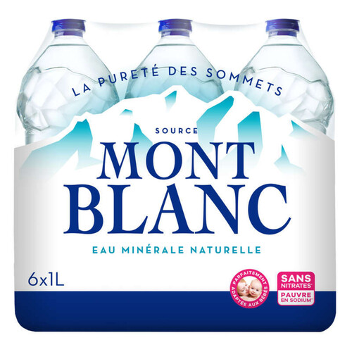 Mont Blanc eau minérale naturelle le pack de 6x1L