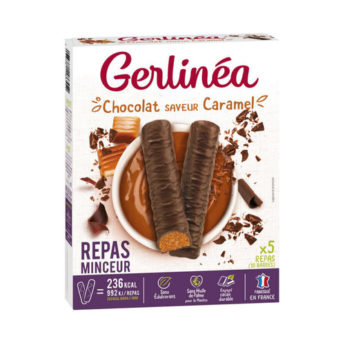 Gerlinéa Barre Chocolat saveur Caramel x10 310g