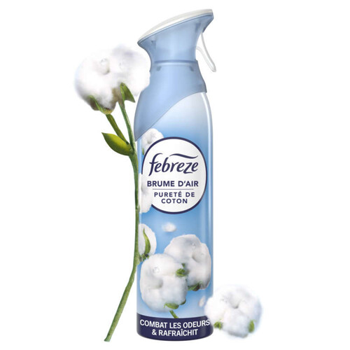 Febreze Désodorisant Aerosol Brume d'Air Pureté de Coton 185ml