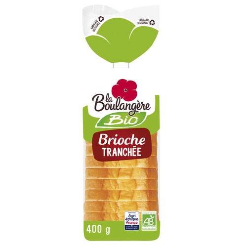 La Boulangère Brioche tranchée Bio 400g