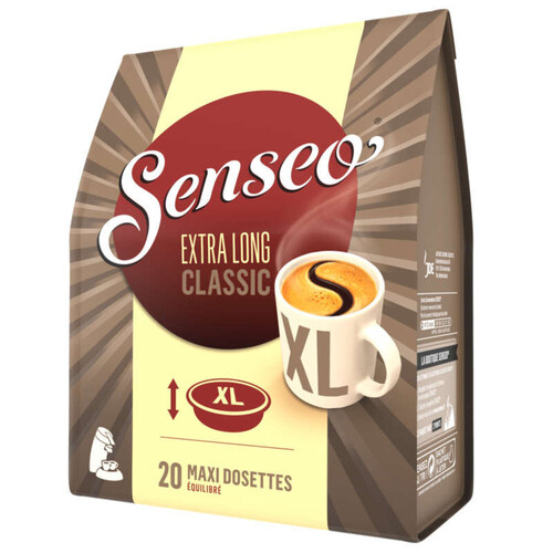 Senseo café classique extra Long x20 dosettes, 250g