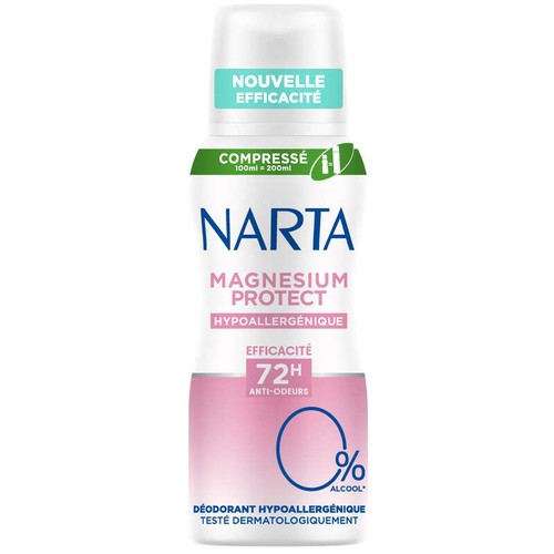 Narta Femme Déodorant Magnésium Protect Efficacité 72H Anti-Odeurs 100ml