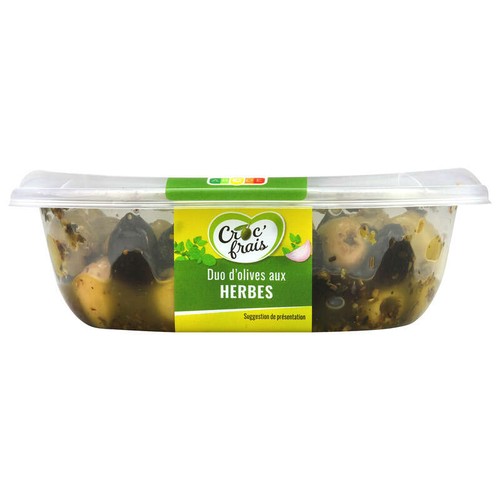 Croc'Frais Olives Dénoyautées Aux Herbes 200g