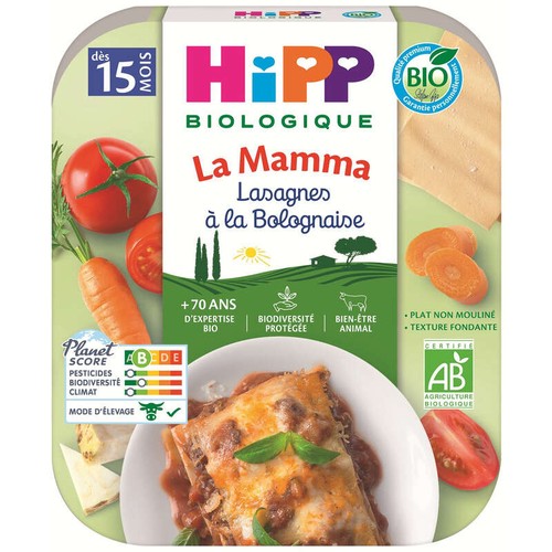 Hipp Biologique La mamma lasagnes à la bolognaise 250g