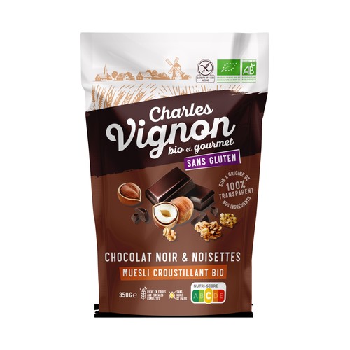 Charles Vignon Muesli Croustillant  Chocolat Noir & Noisettes 350g