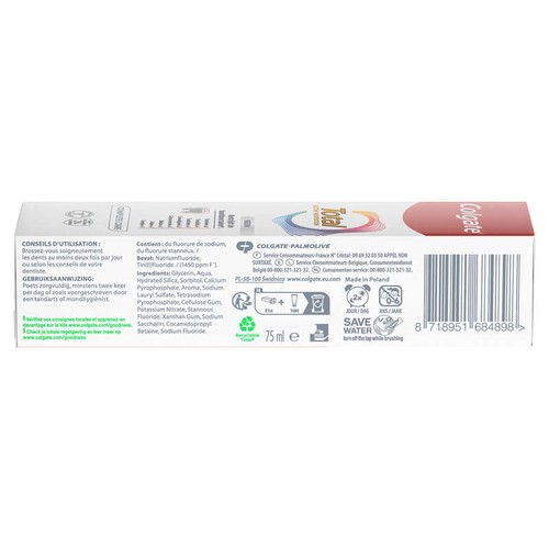 Colgate Dentifrice Total Active Prévention Original 75ml