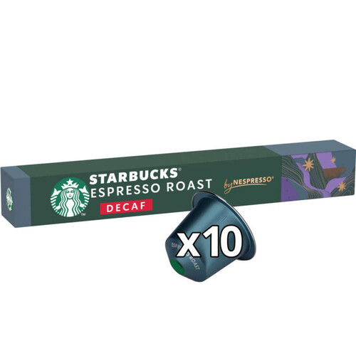 Starbucks By Nespresso Espresso Roast Décaféiné 10 Capsules