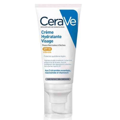 Cerave Crème Hydratante Visage Peaux Normales & Sèches 52ml