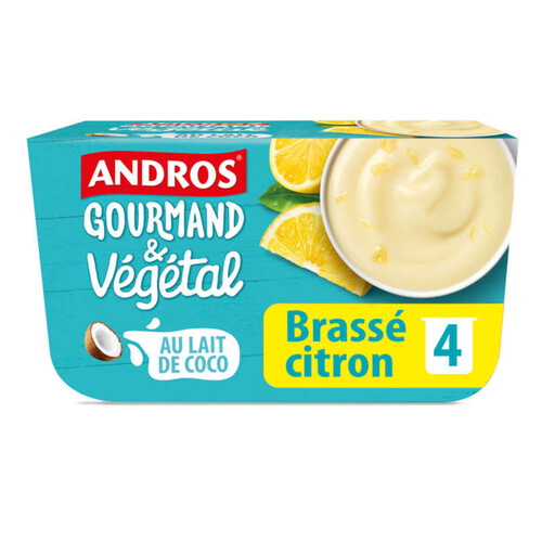 Andros végétale au lait de coco & Citron 4x100g