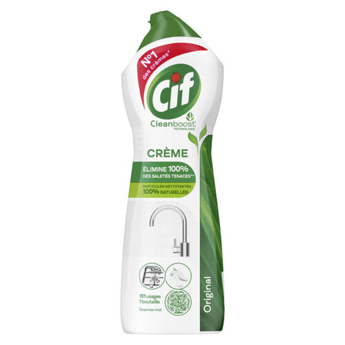 Cif Clean Boost Nettoyant Crème à Récurer Original 750ml