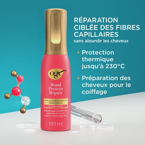 OGX Bond Protein Repair pray Réparateur Soin Sans Rinçage 193ml