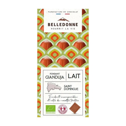 Belledonne Tablette chocolat lait gianduja 80g