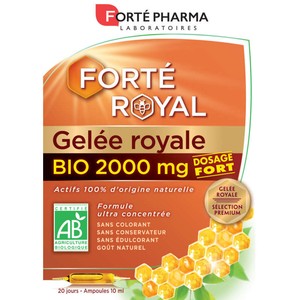[Para] Forté Pharma Forté Royal Gelée Royale 2000mg Ampoule Bio Boite 20x10ml