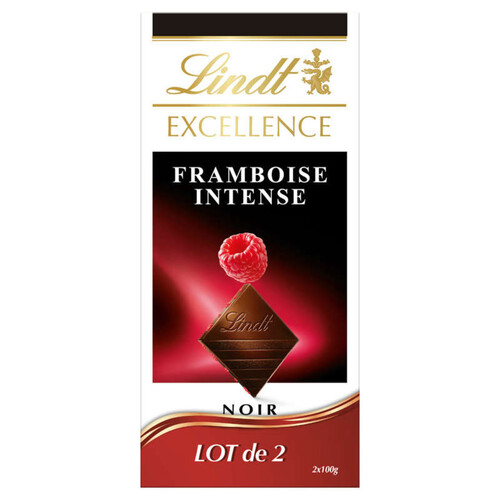 Lindt Excellence framboise intense noir 2x 100g