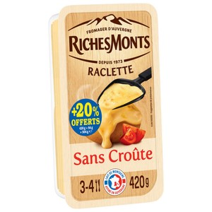 RichesMonts Raclette Sans Croûte 420g+20% Offert