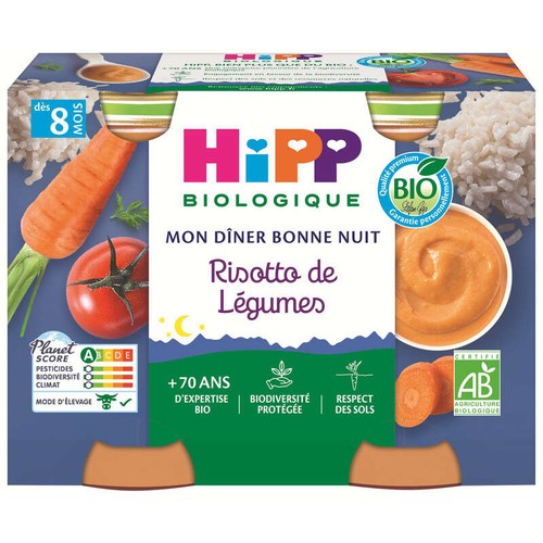 [Par Naturalia] Hipp Biologique Risotto De Légumes Bio, Dès 8 Mois