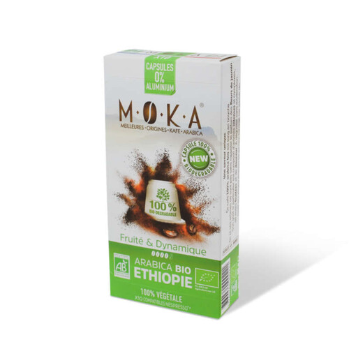 Moka Capsules De Café Arabica Bio D'Ethiopie x10 55g