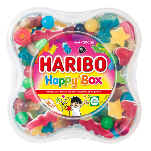 Haribo Bonbons Happy'box Sans Colorant Artificiel 600g