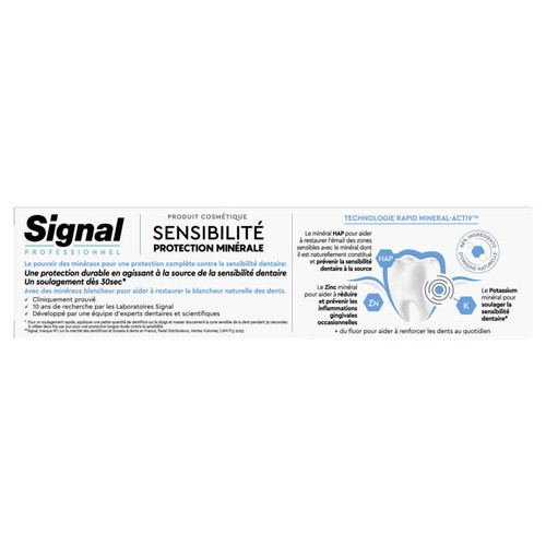Signal Professionnel Dentifrice sensibilité action minérale blancheur 75ml