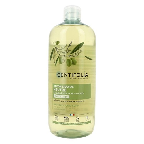 [Par Naturalia] Centifolia Savon Liquide Neutre à l'Huile d'Olive et de Coco Bio Mains & Corps 1L