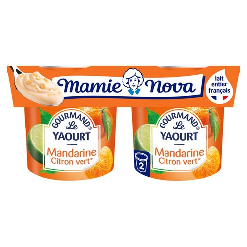 Mamie Nova Yaourt à la mandarine & citron vert 2x150g