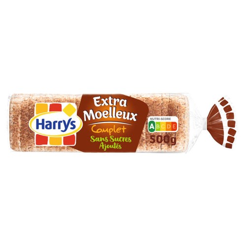 Harrys Pain De Mie Complet Extra Moelleux Sans Sucres Ajoutés 500g
