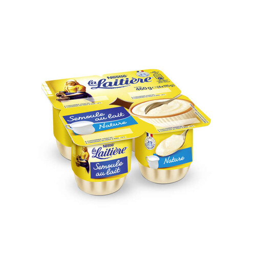 LA LAITIERE Semoule au lait nature 4x115g