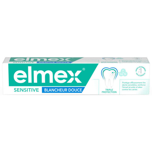 Elmex Dentifrice Sensitive Blancheur 0% colorants 75ml
