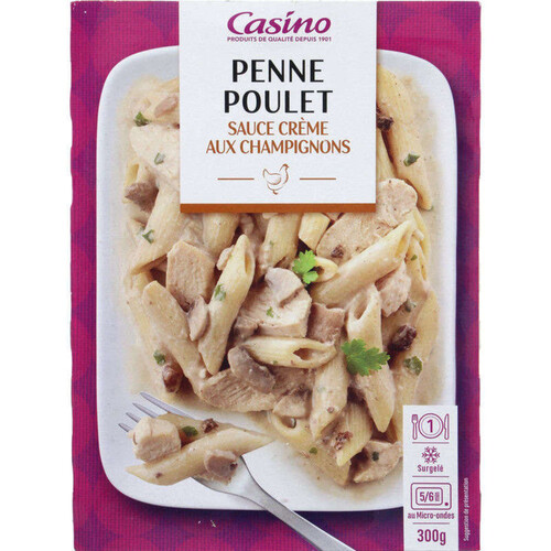 Casino Penne poulet - Plat cuisiné - Sauce crème aux champignons - 300g