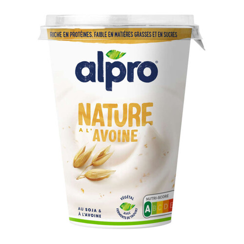 Alpro dessert végétal nature à l'avoine soja 500g