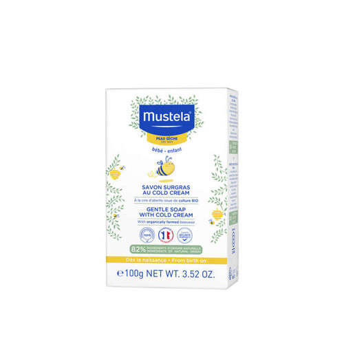 Mustela Savon surgras au Cold Cream à la cire d'abeille bio 100g