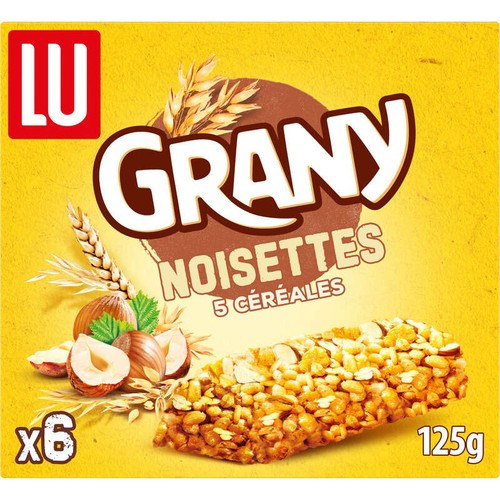 Lu Grany Barres de Céréales Noisettes 5 Céréales 138g