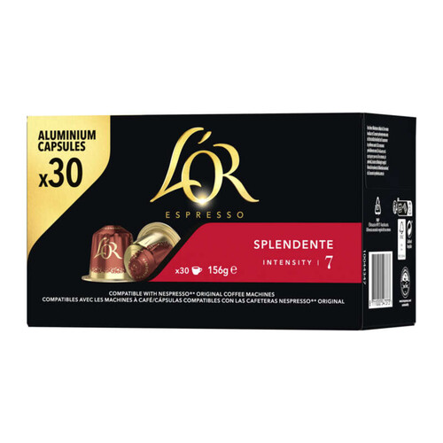 L’or espresso splendente café en capsules intensité 7 en capsules x 30 - 156g