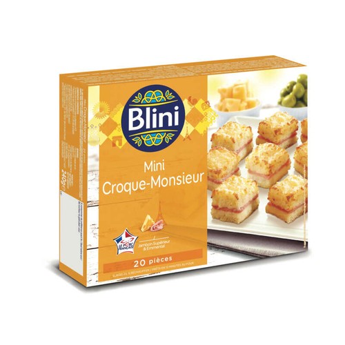 MINI CROQUES JAMBON EMMENTAL X20 240G - BLINI