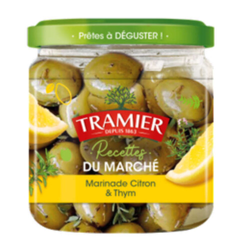 Tramier olives recettes du marche citron et thym 150g