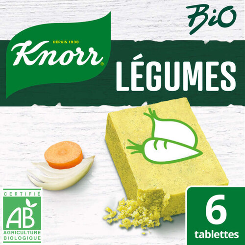 Knorr Bouillon Saveur Légumes Bio 6 Cubes 60g