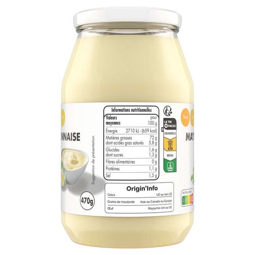 Tous les jours Mayonnaise 475g