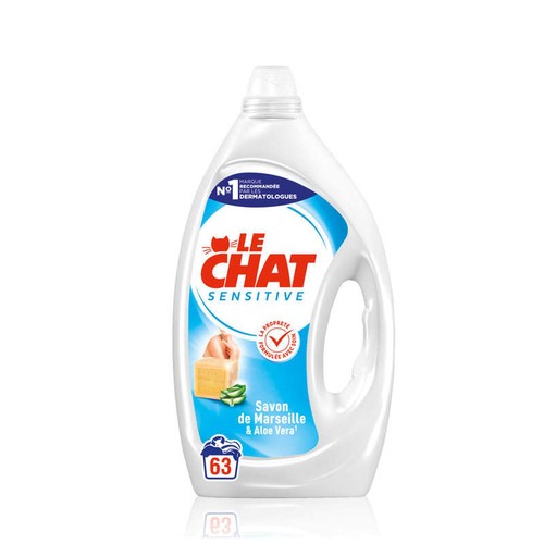Le Chat Sensitive Savon de Marseille 63 lavages 2.8L