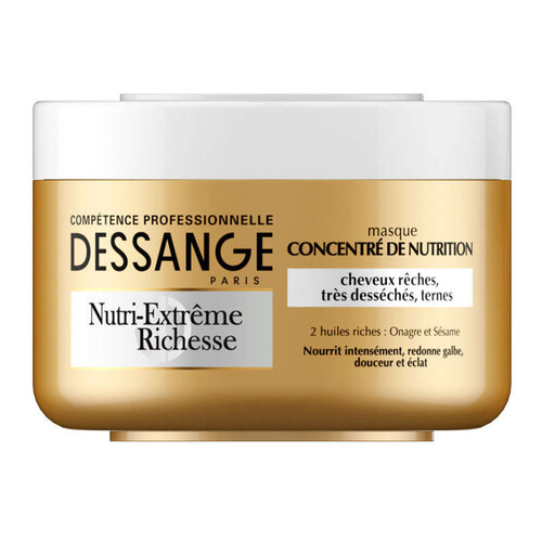 Dessange Masque Nutri-Extrême Richesse Nutrition Cheveux Secs 250ml