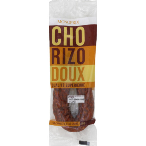 Monoprix Chorizo Doux Pur Porc 225g