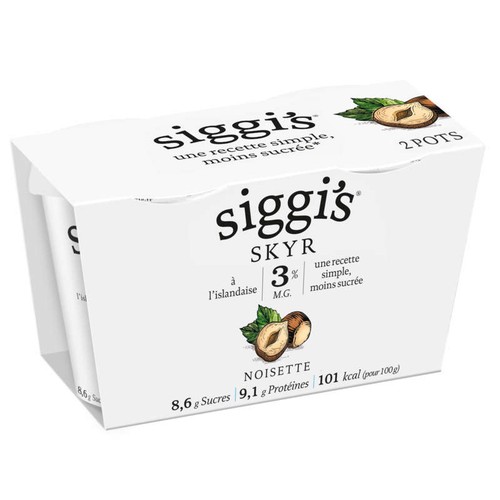 Siggi's Skyr Noisette 3% de Mg 2x140g