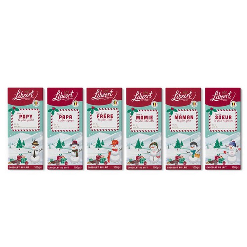 Libeert Tablette Noël Chocolat au lait 100g