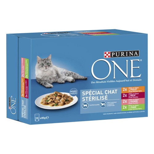 Purina One Pâtée Pour Chat Stérilisé Multipack 8x85g