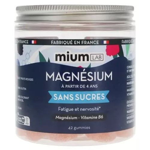 Mium Lab Magnésium Sans Sucres x42 Gummies