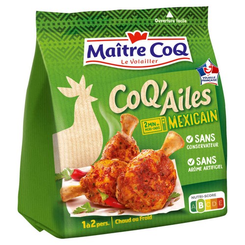 Maître CoQ Poulet Coq' Ailes Mexicain 250g