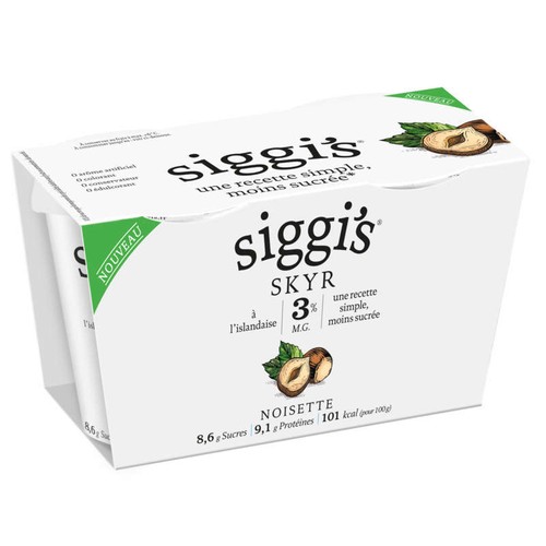 Siggi's Skyr Noisette 3% de Mg 2x140g