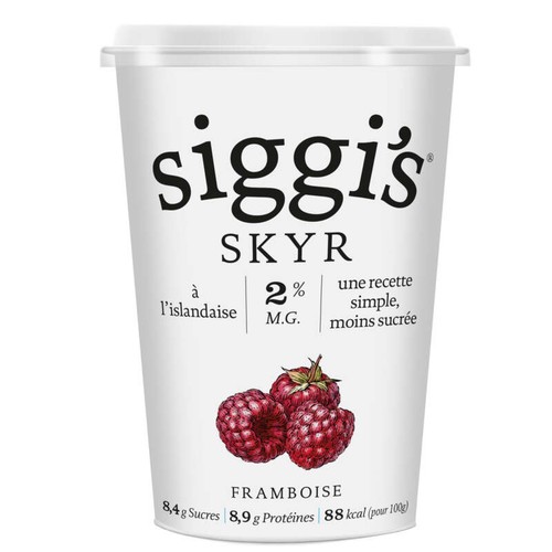 Siggi's Skyr Framboise 2% de Mg 1x450g