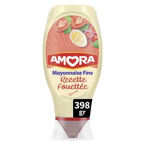 Amora Mayonnaise Fine Recette Fouettée Aux Blancs D’Œufs 398g