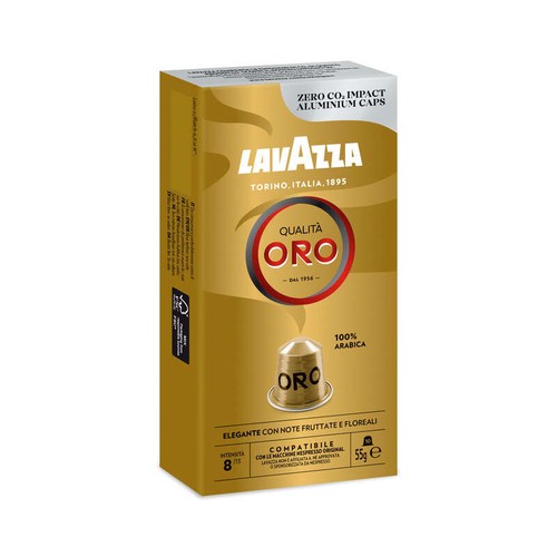 Lavazza Café Capsules Compatibles Nespresso Qualité Oro Intensité 8 55 g